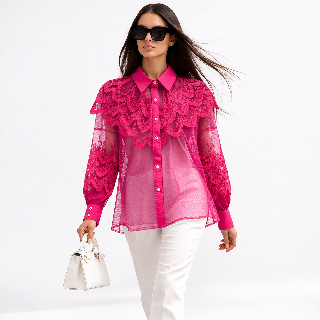Pink Lace Shirt