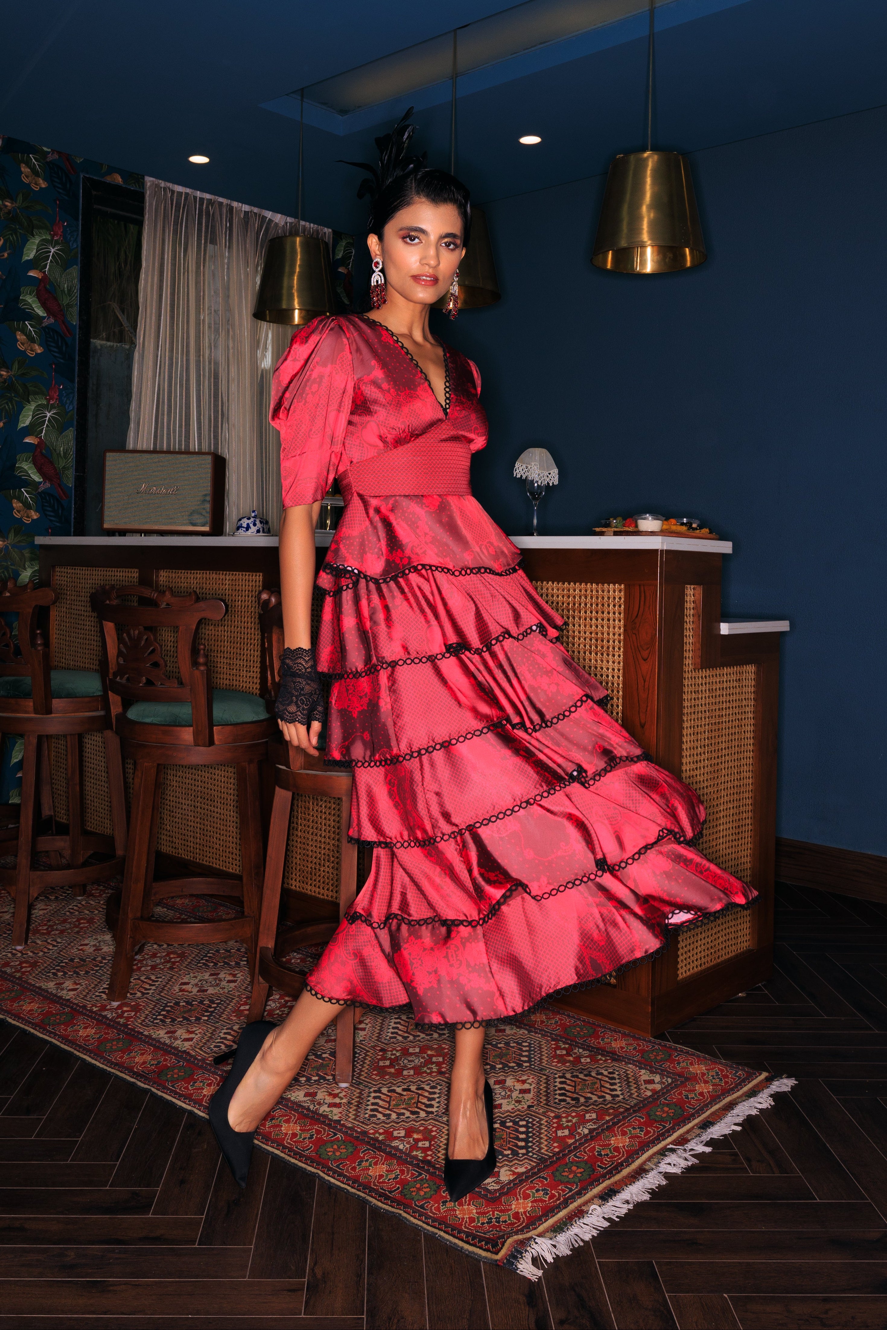 TIERED SOIREE DRESS