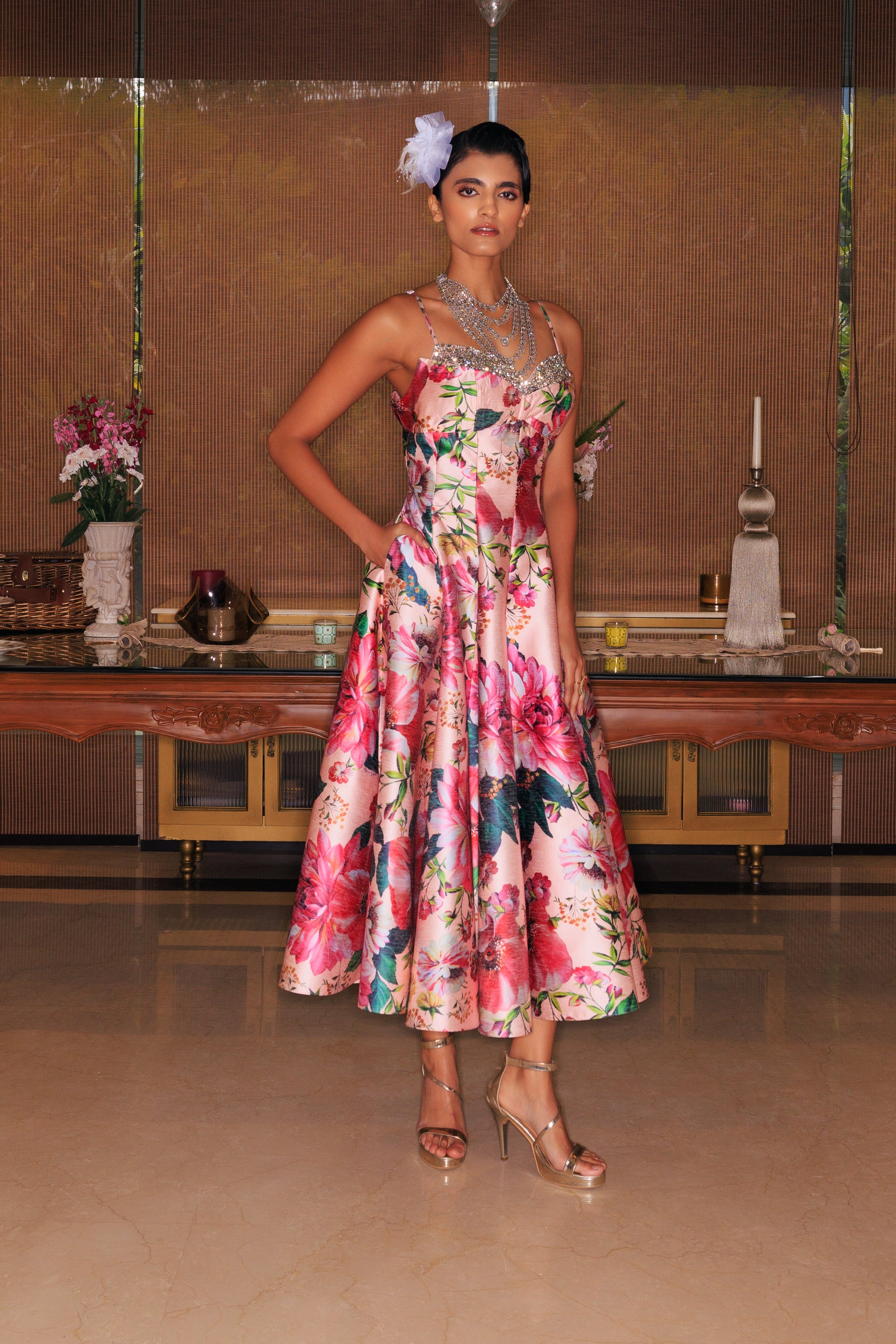 Crystal Bloom Couture Gown