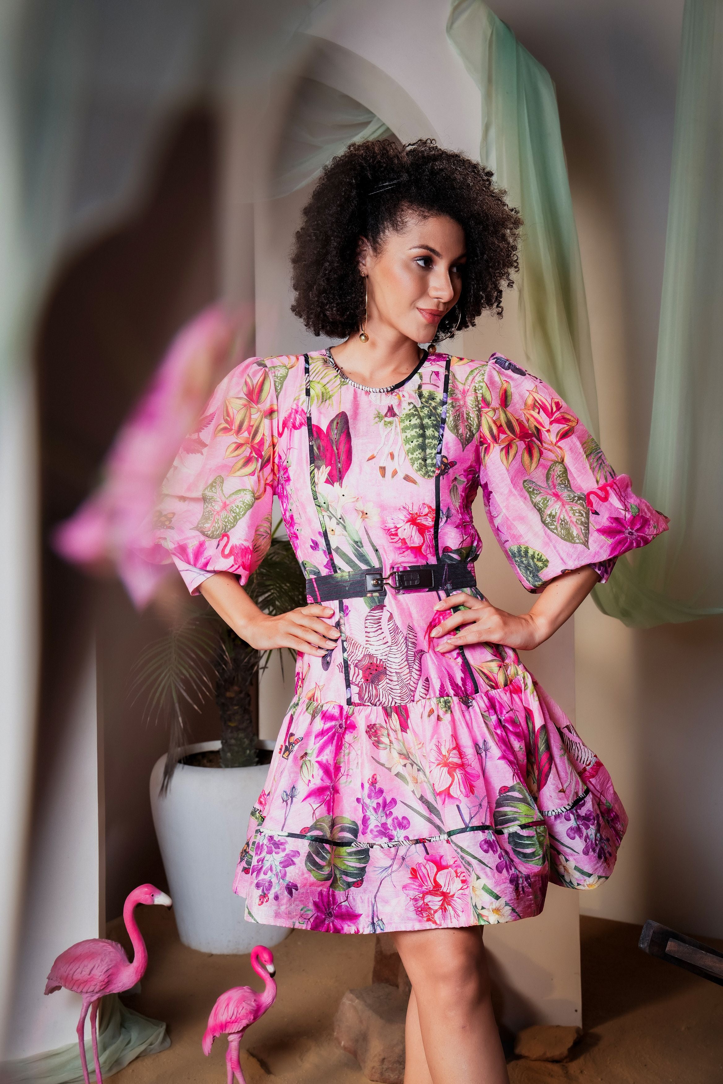 Orchid Skater Mini Dress