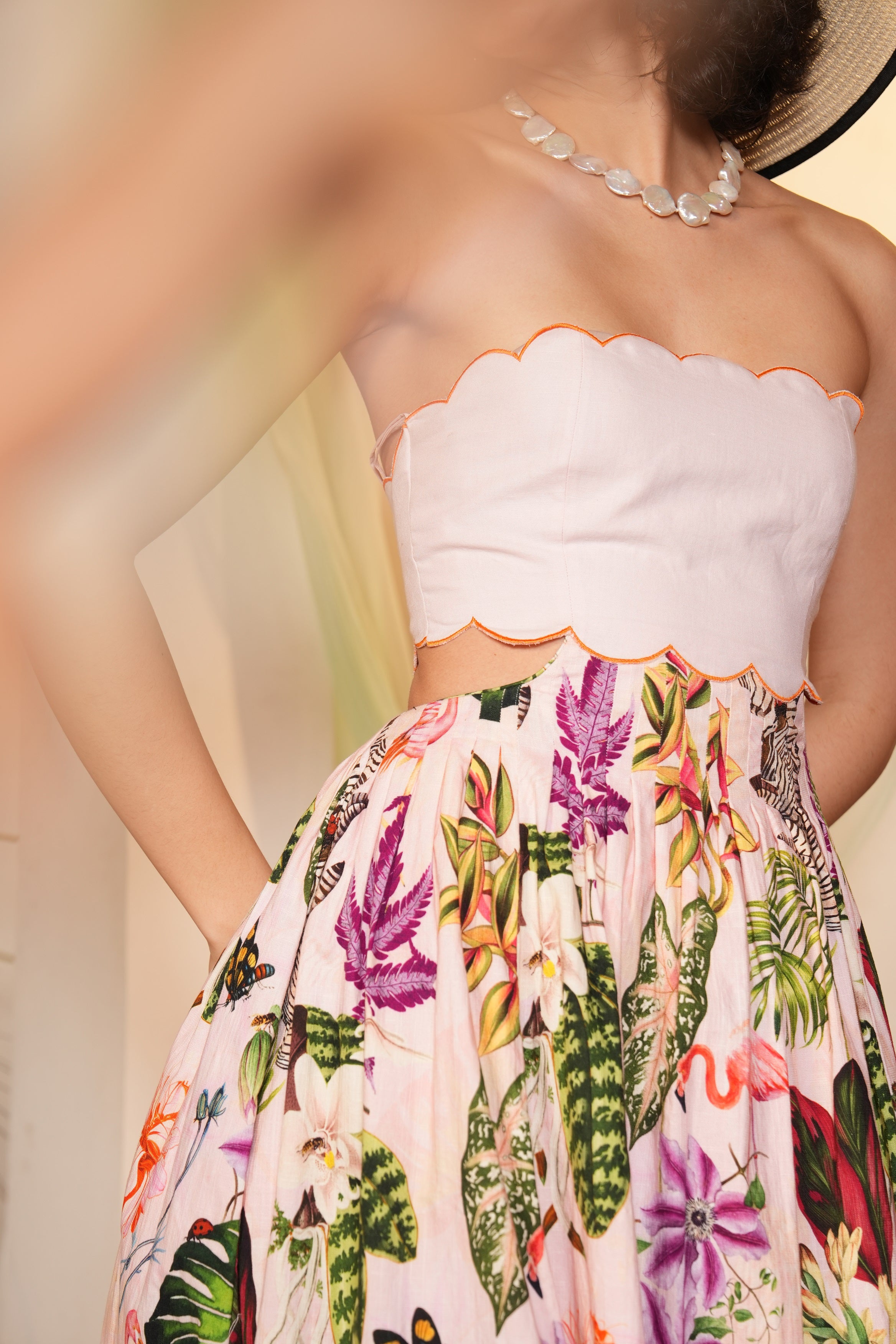 Asian Moon Bustier Haruka Dress