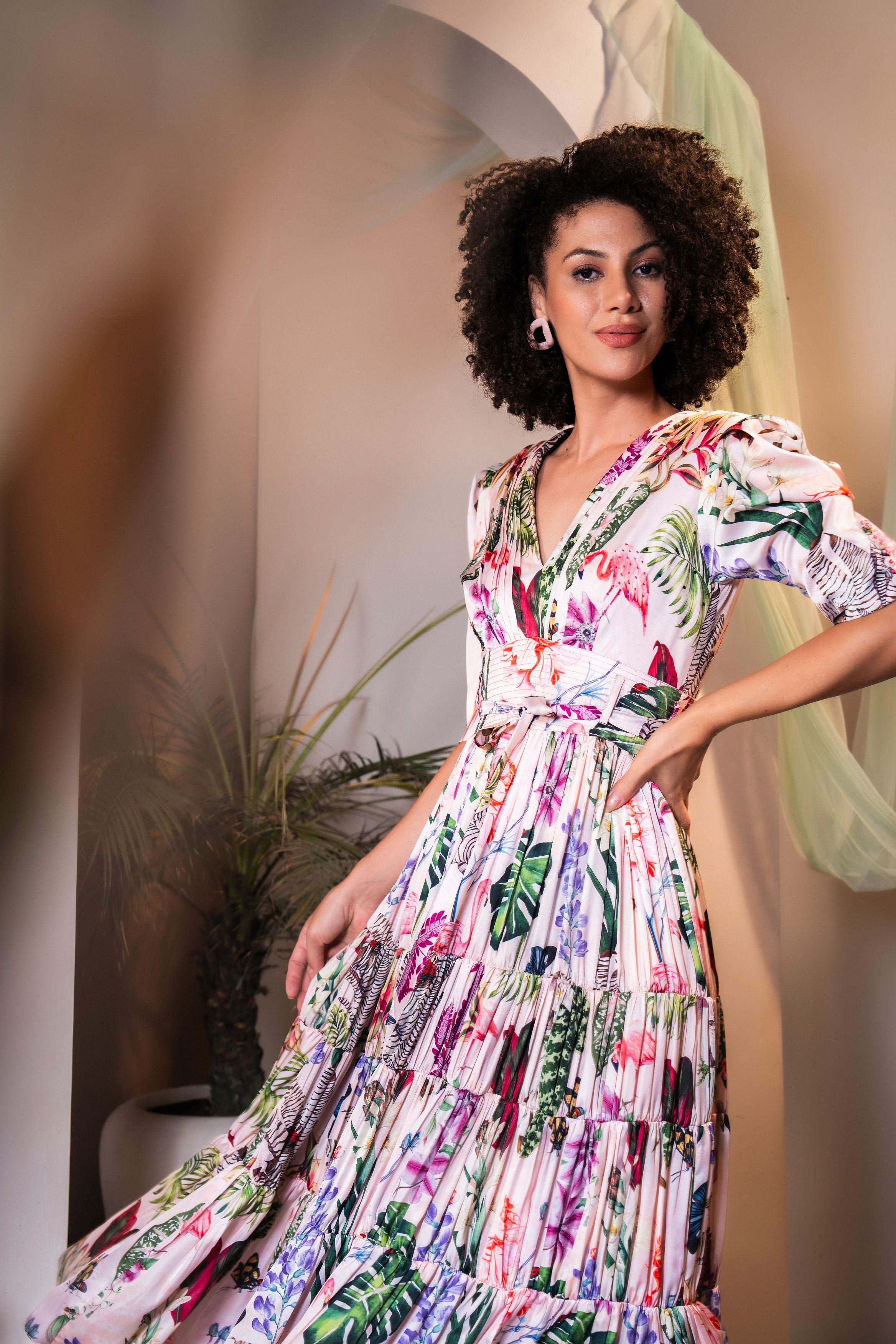 Haruka Floral Sterling Dress