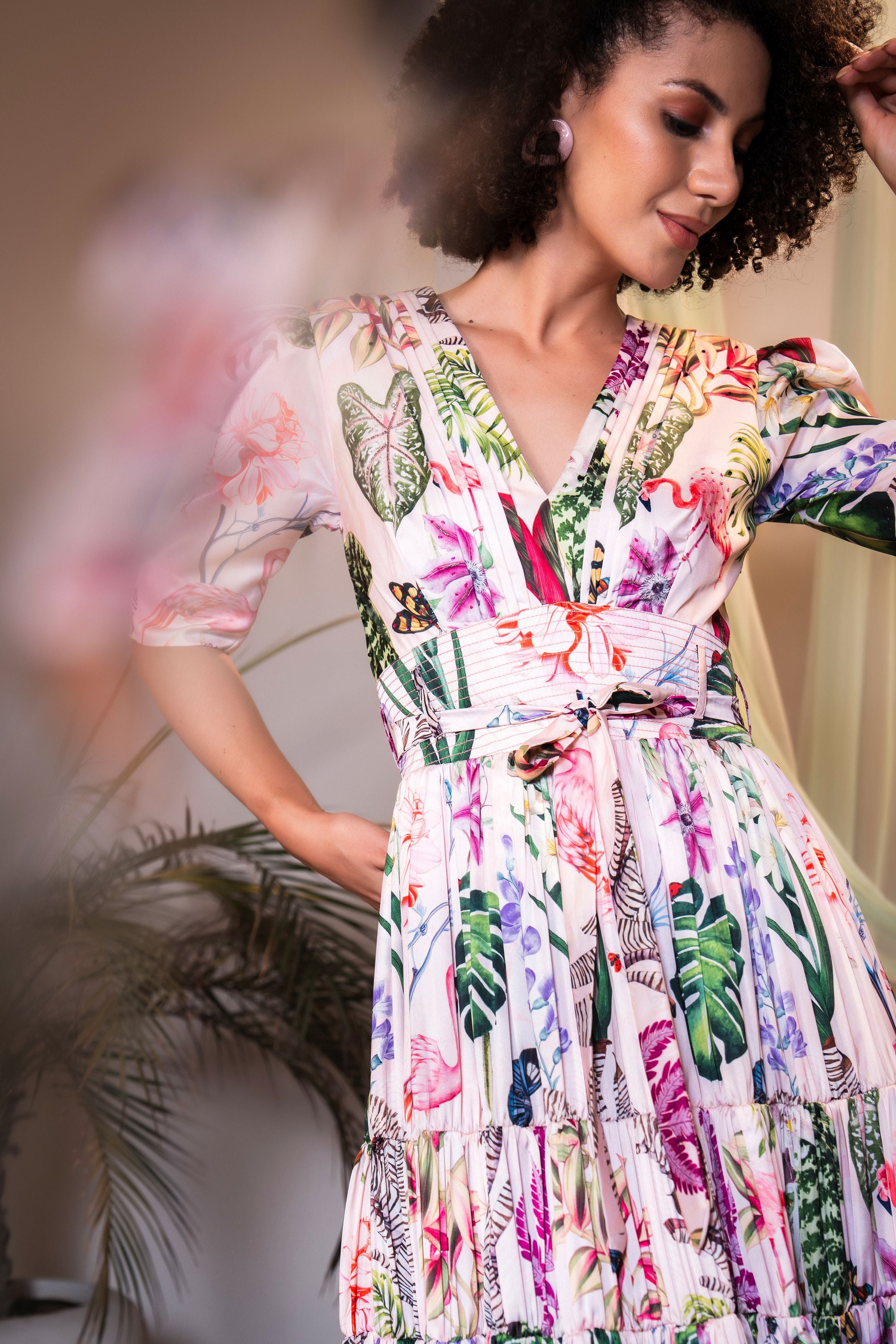 Haruka Floral Sterling Dress
