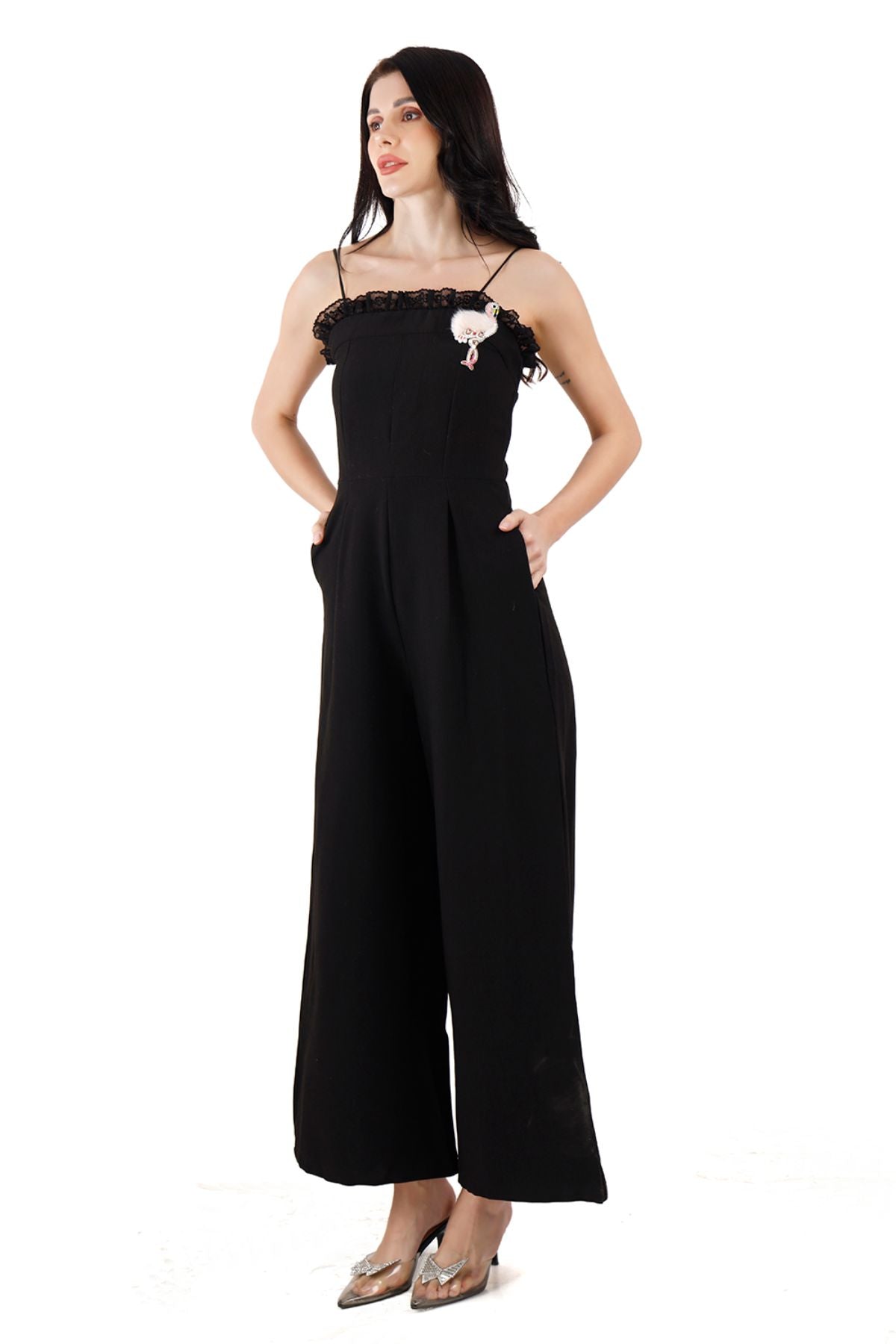 Black Bustier Jumpsuit