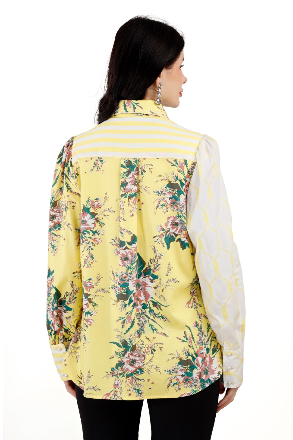 Yellow Color Block Shirt