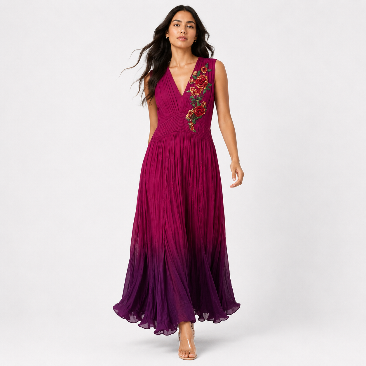 Crimson Fleur Gown