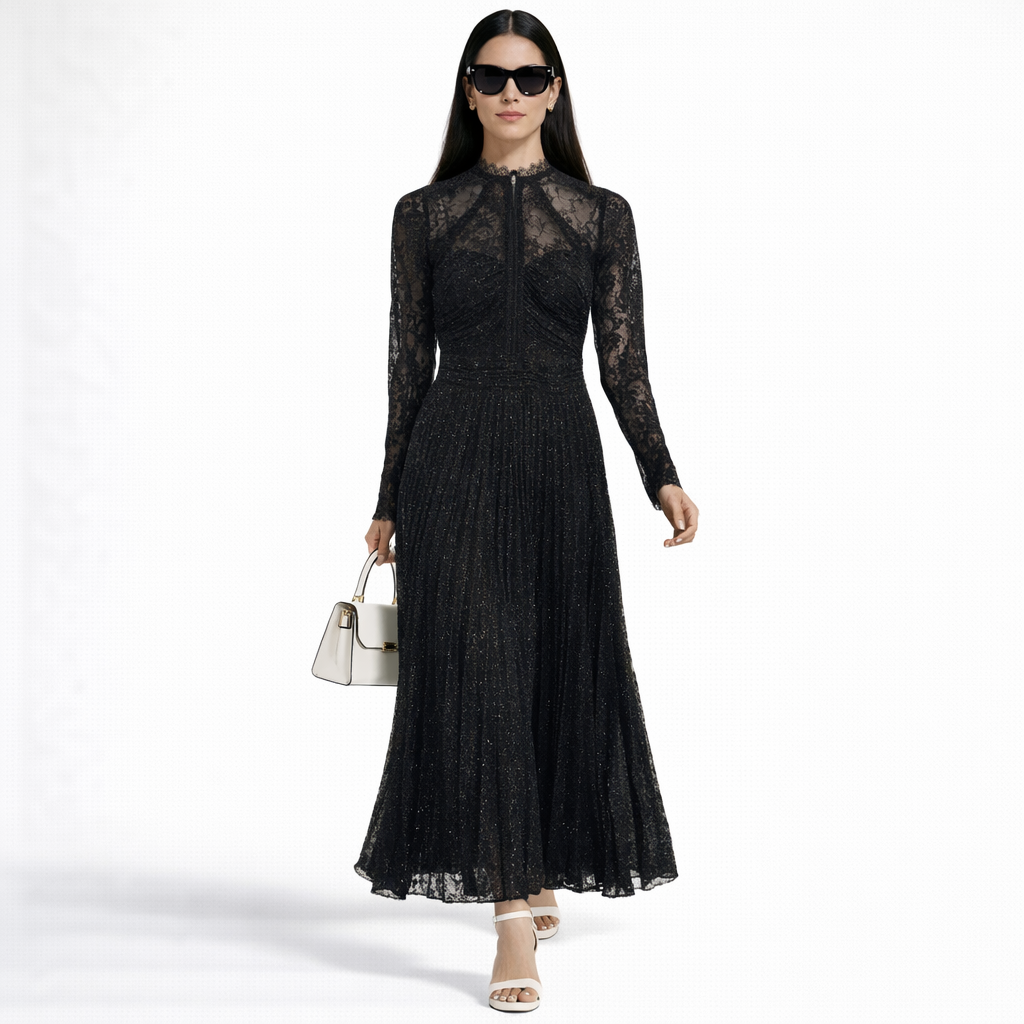 Black Shimmer Long Gown