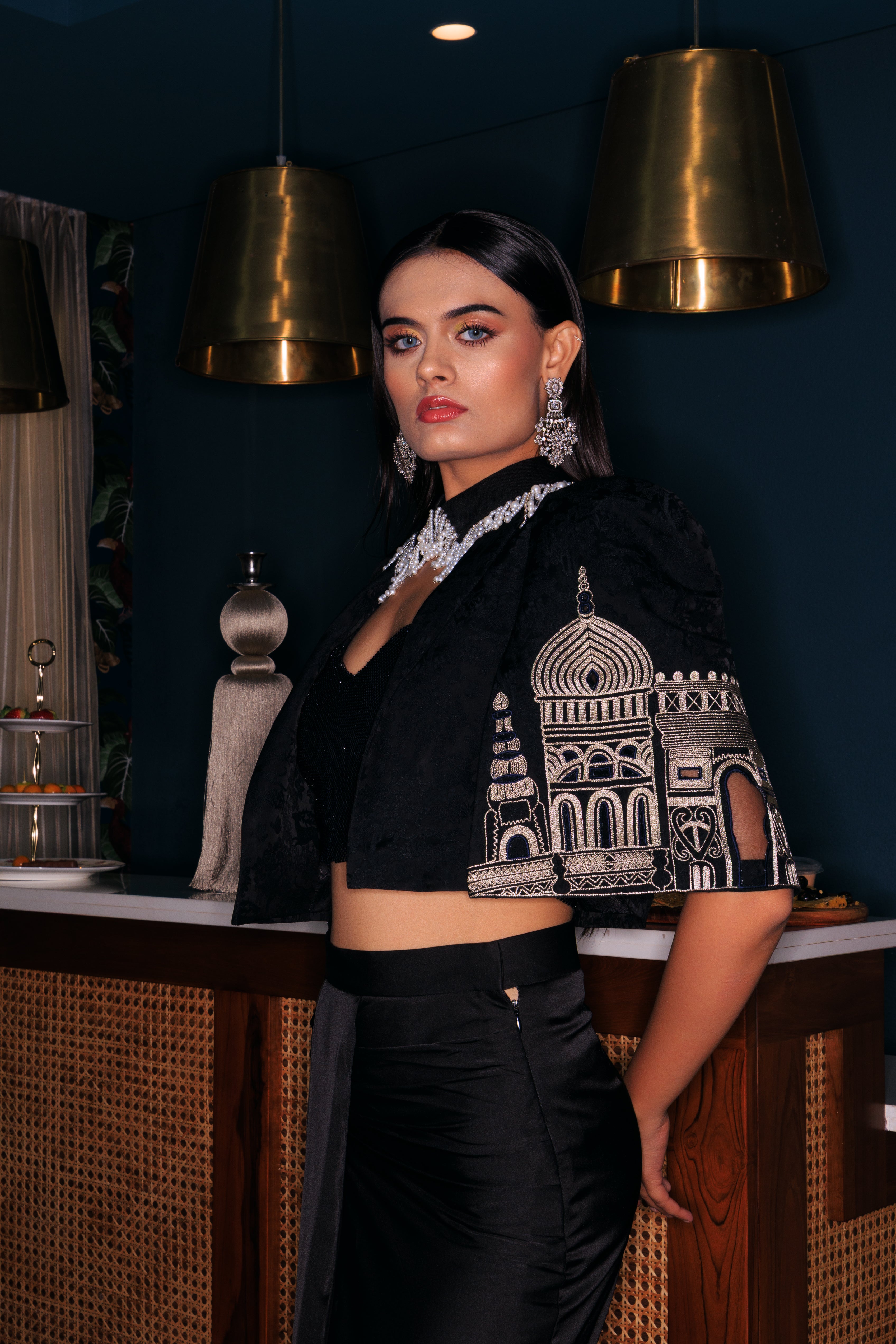 Archway Bolero Blazer in Jacquard