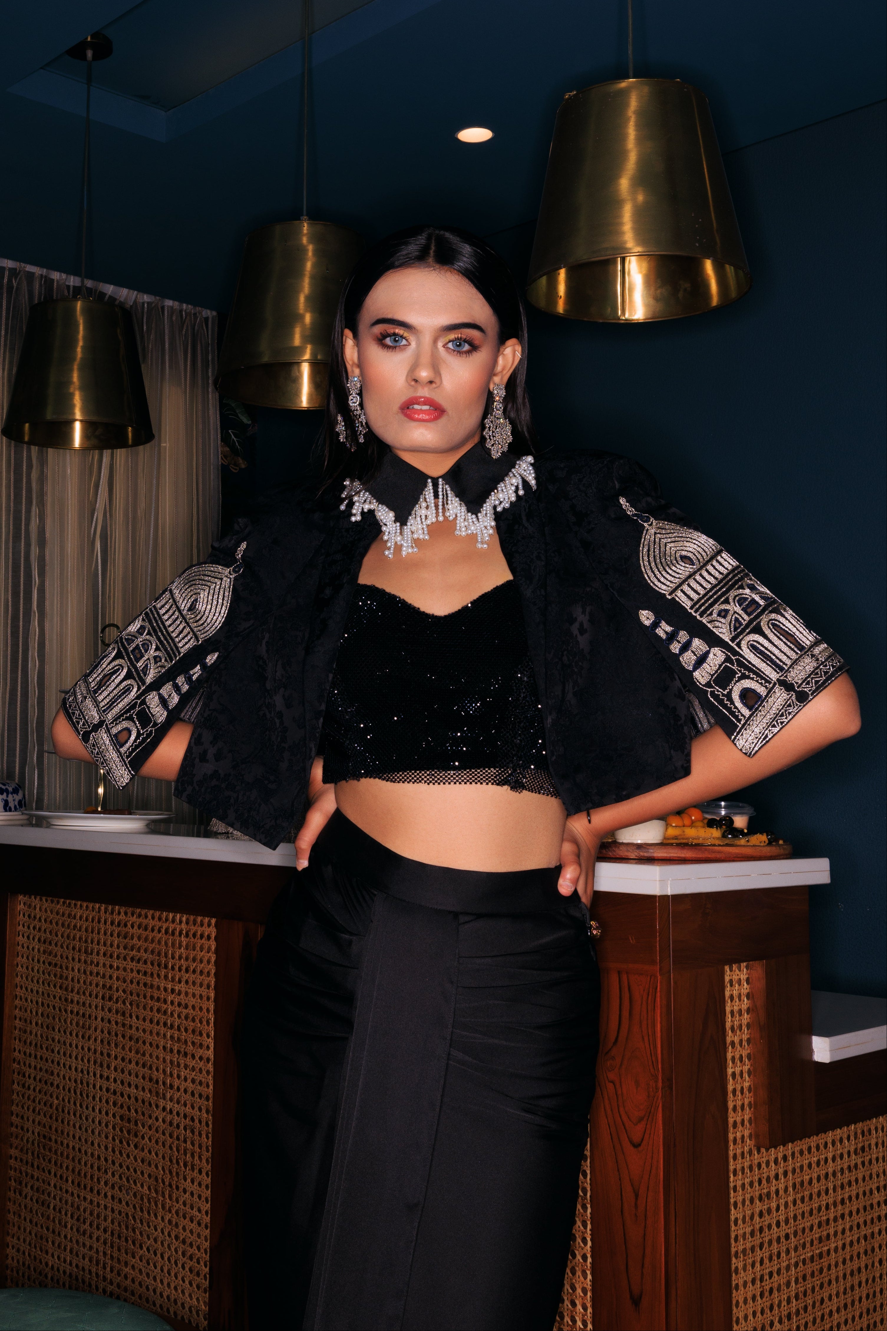 Archway Bolero Blazer in Jacquard