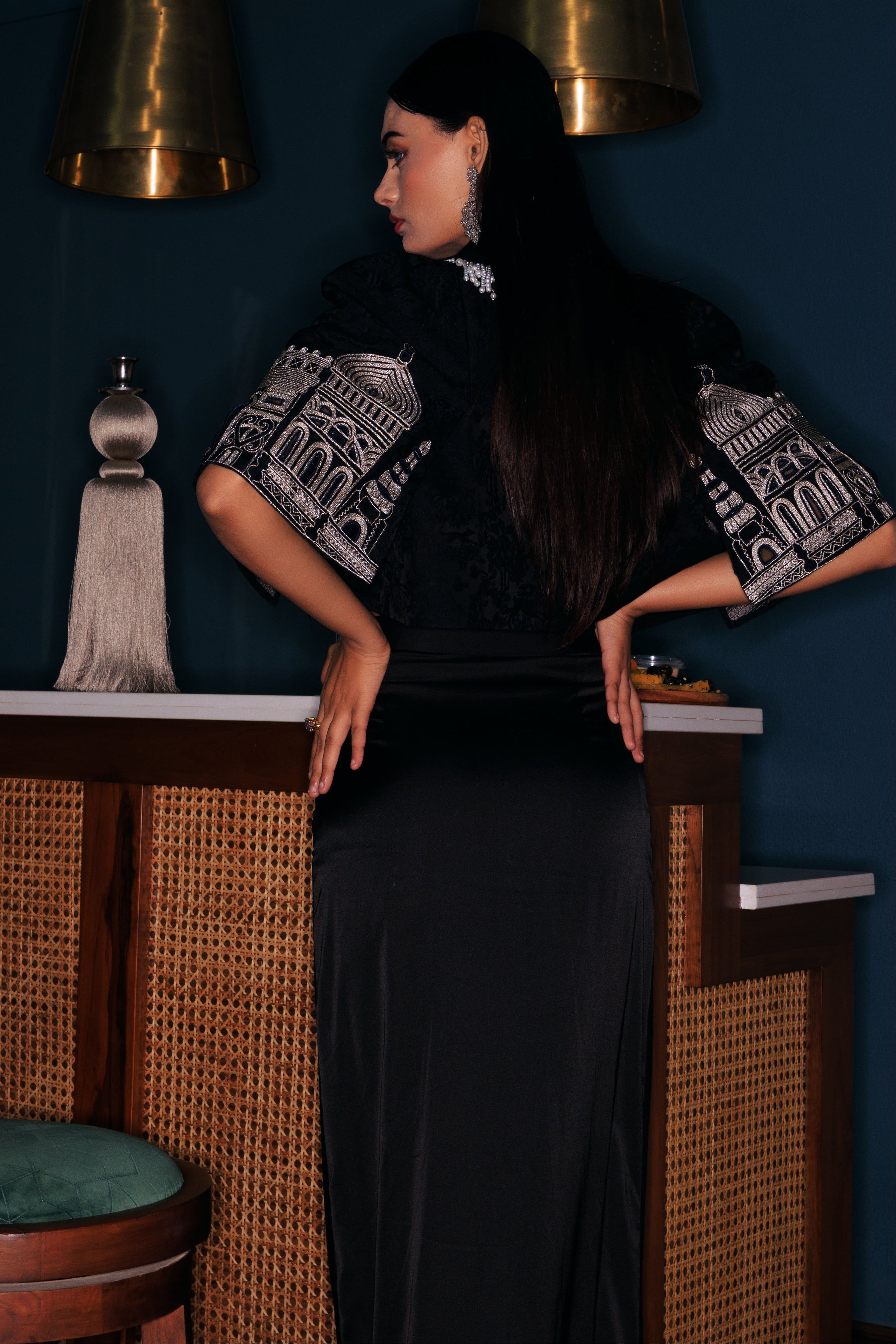 Archway Bolero Blazer in Jacquard