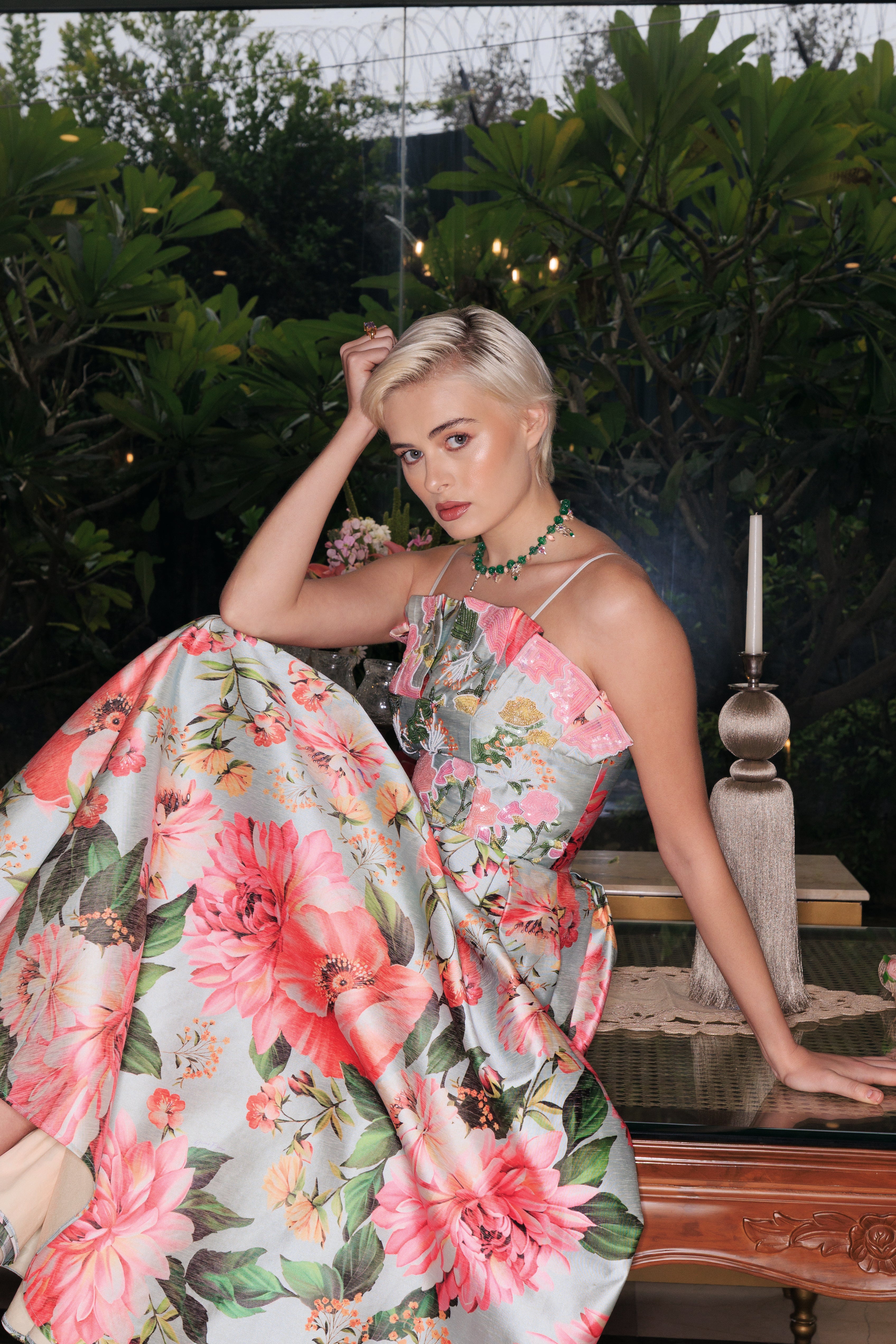 Blush Botanica Corset Gown