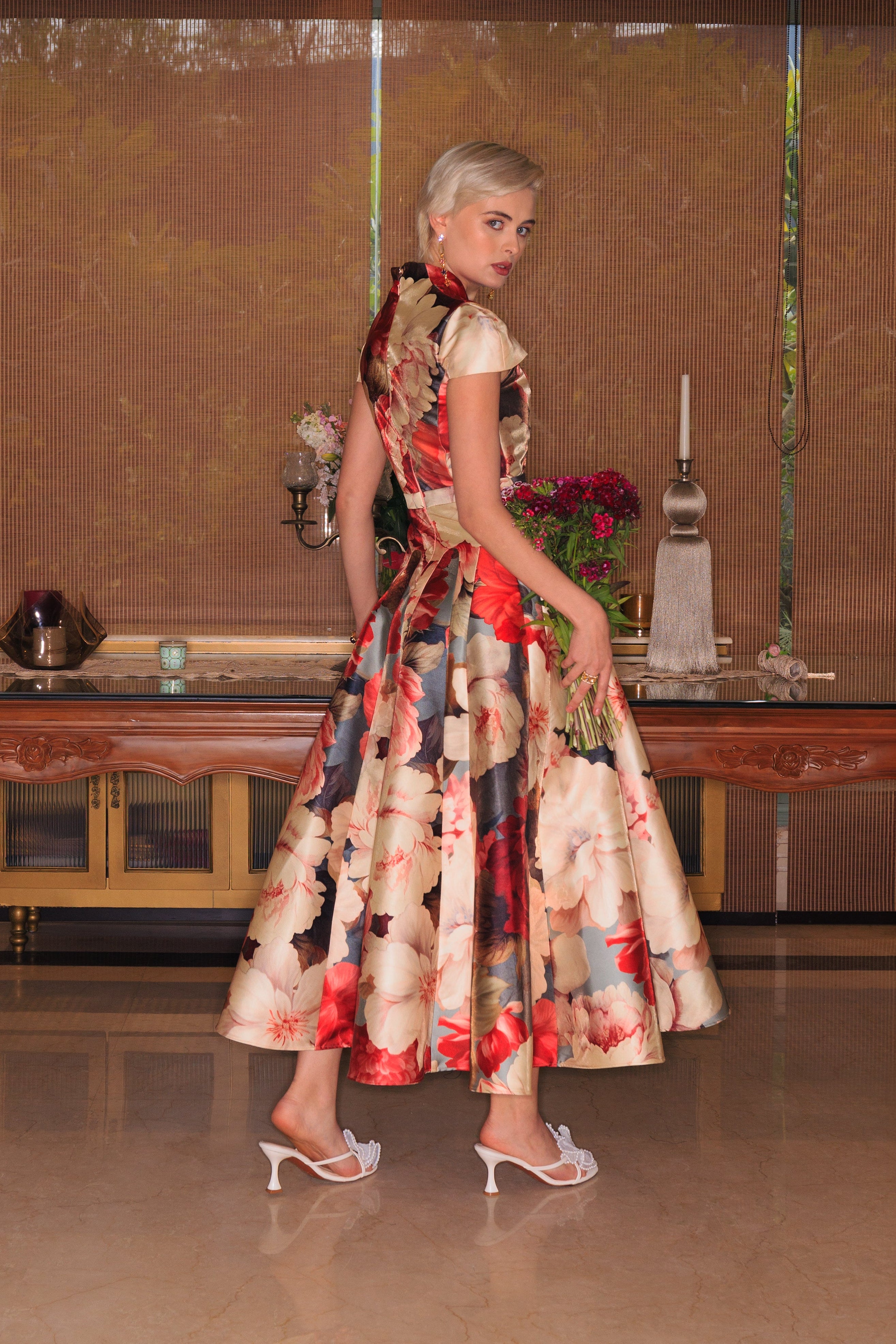 Scarlet Peony Gown