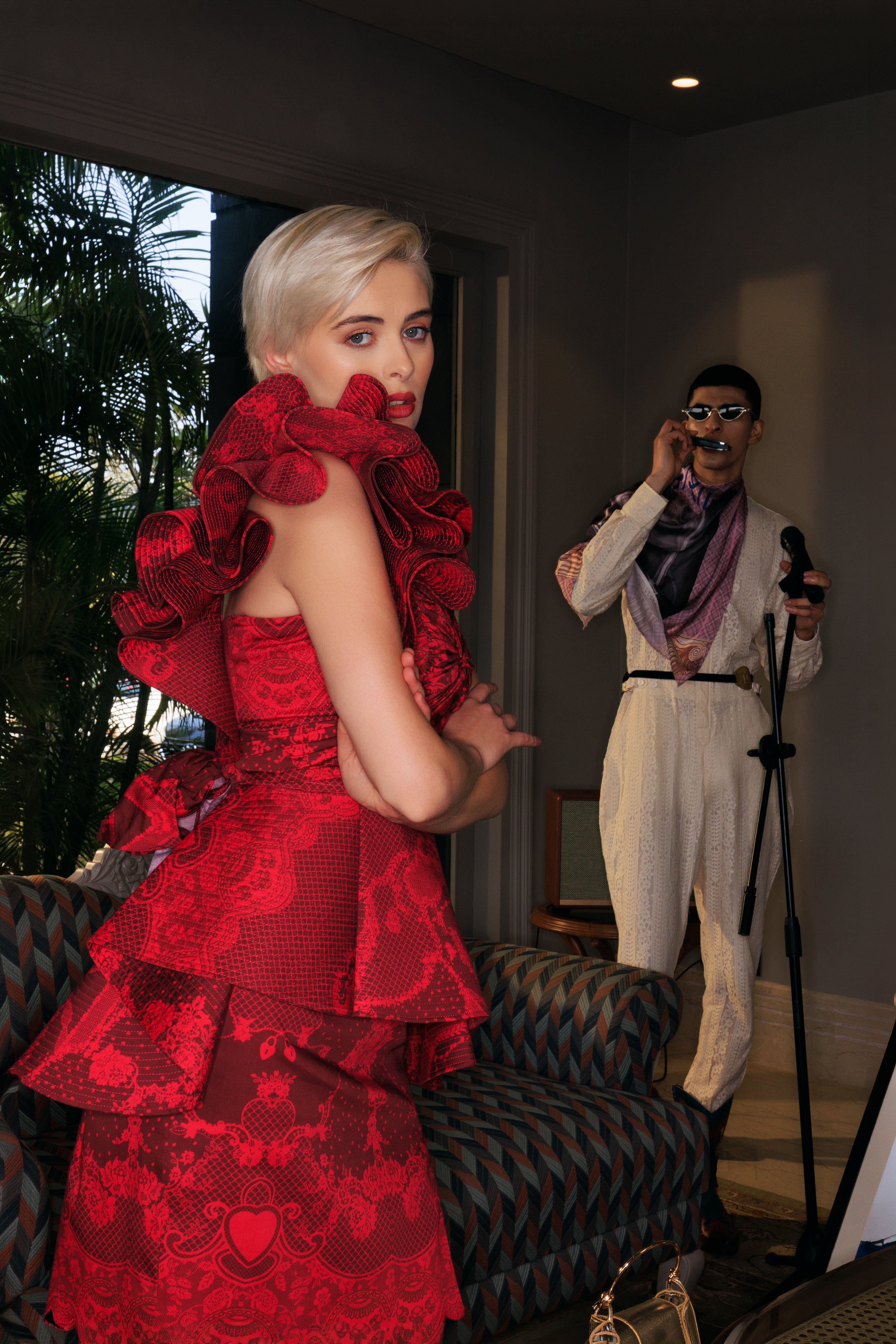 RUBY STRUCTURED RUFFLE