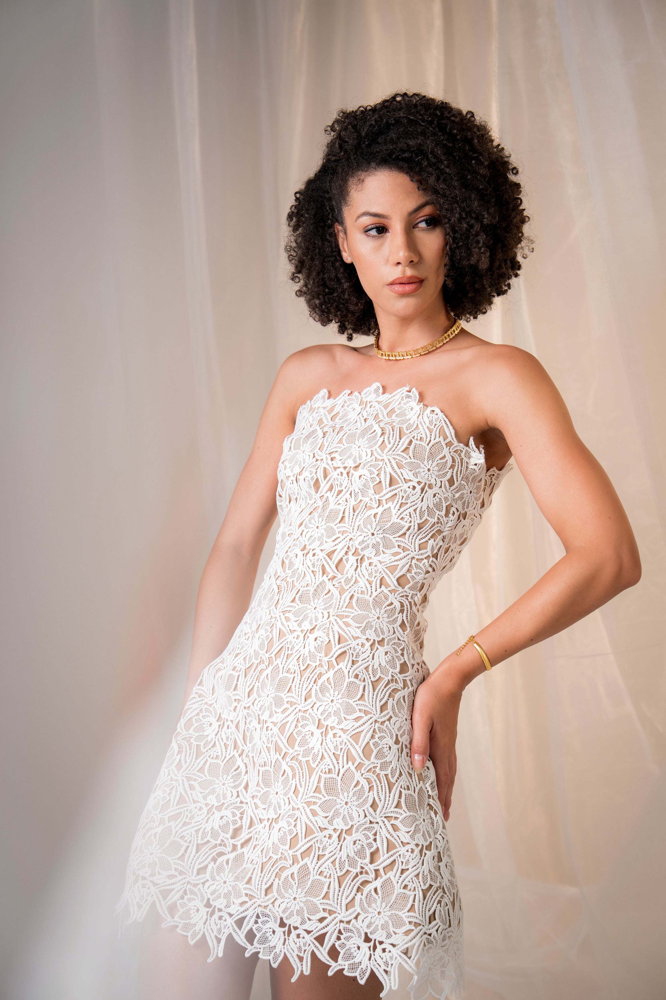 White Bustier Lace-Love Dress