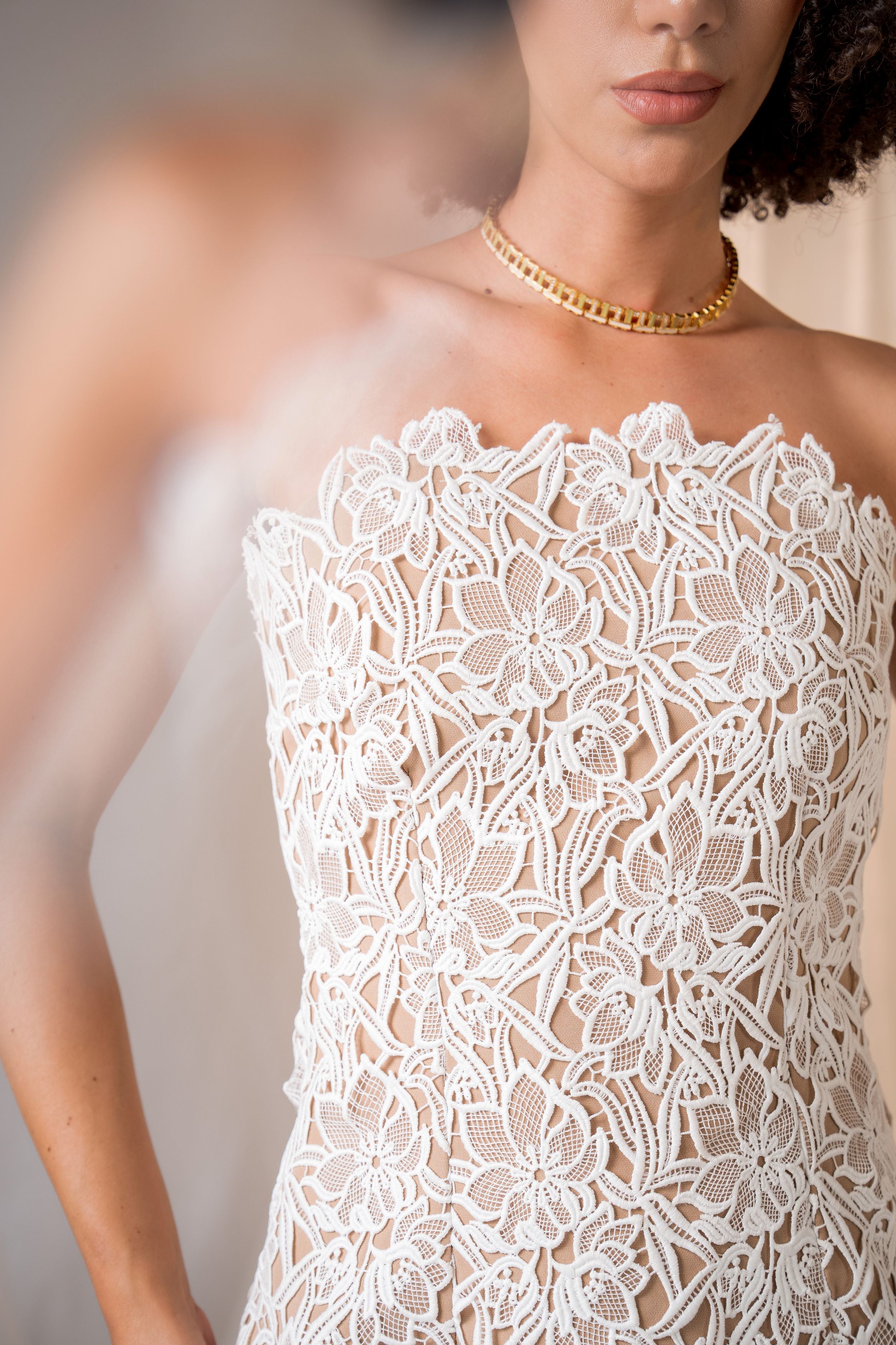 White Bustier Lace-Love Dress