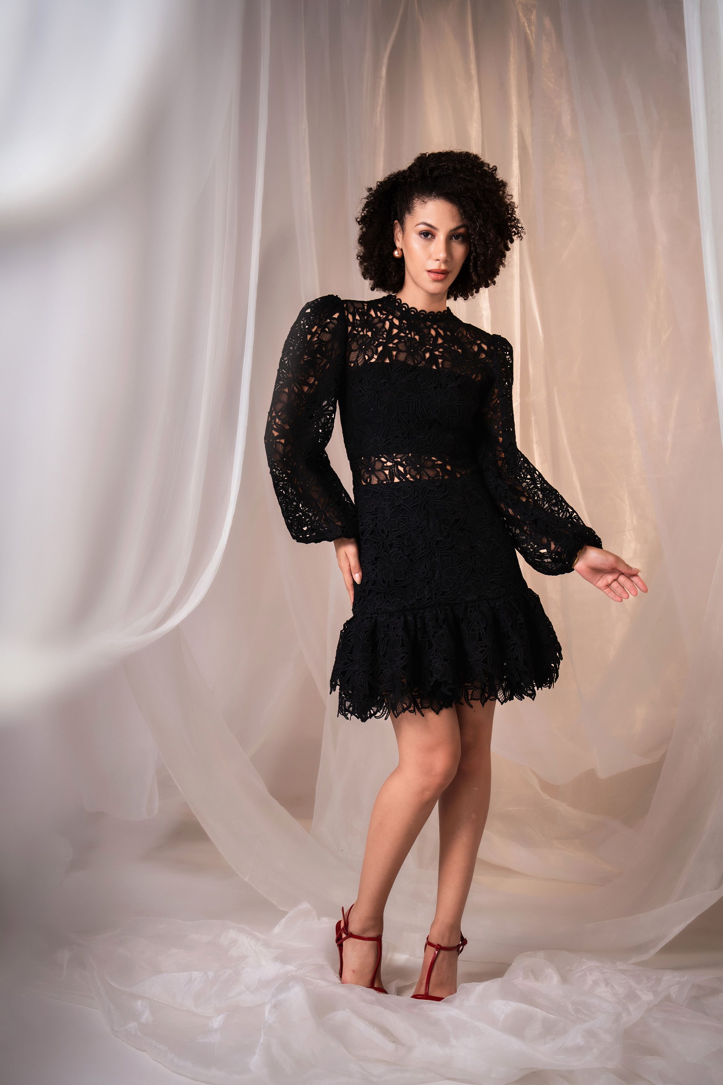 Peak-A-Boo Lace LBD