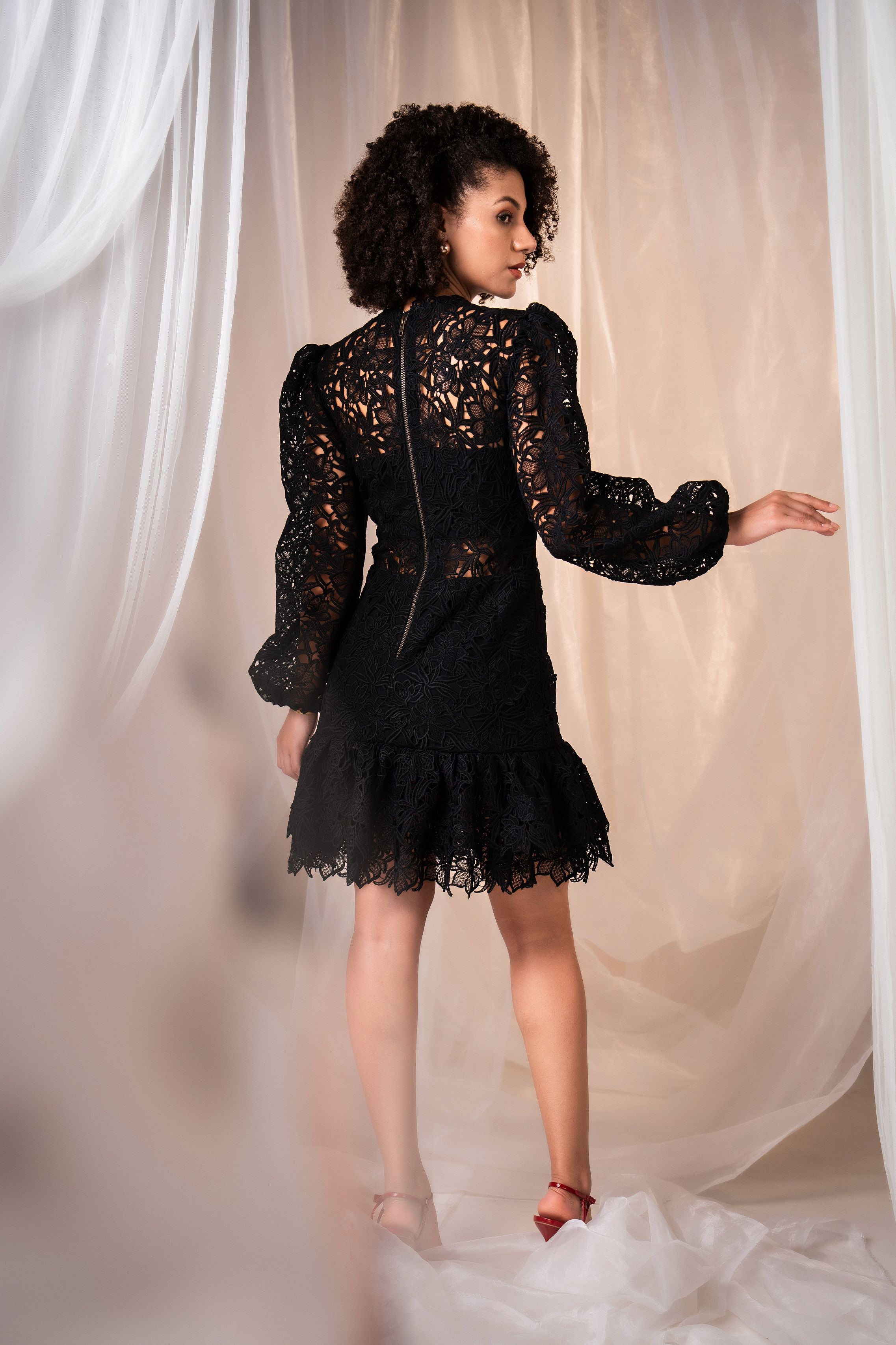 Peak-A-Boo Lace LBD