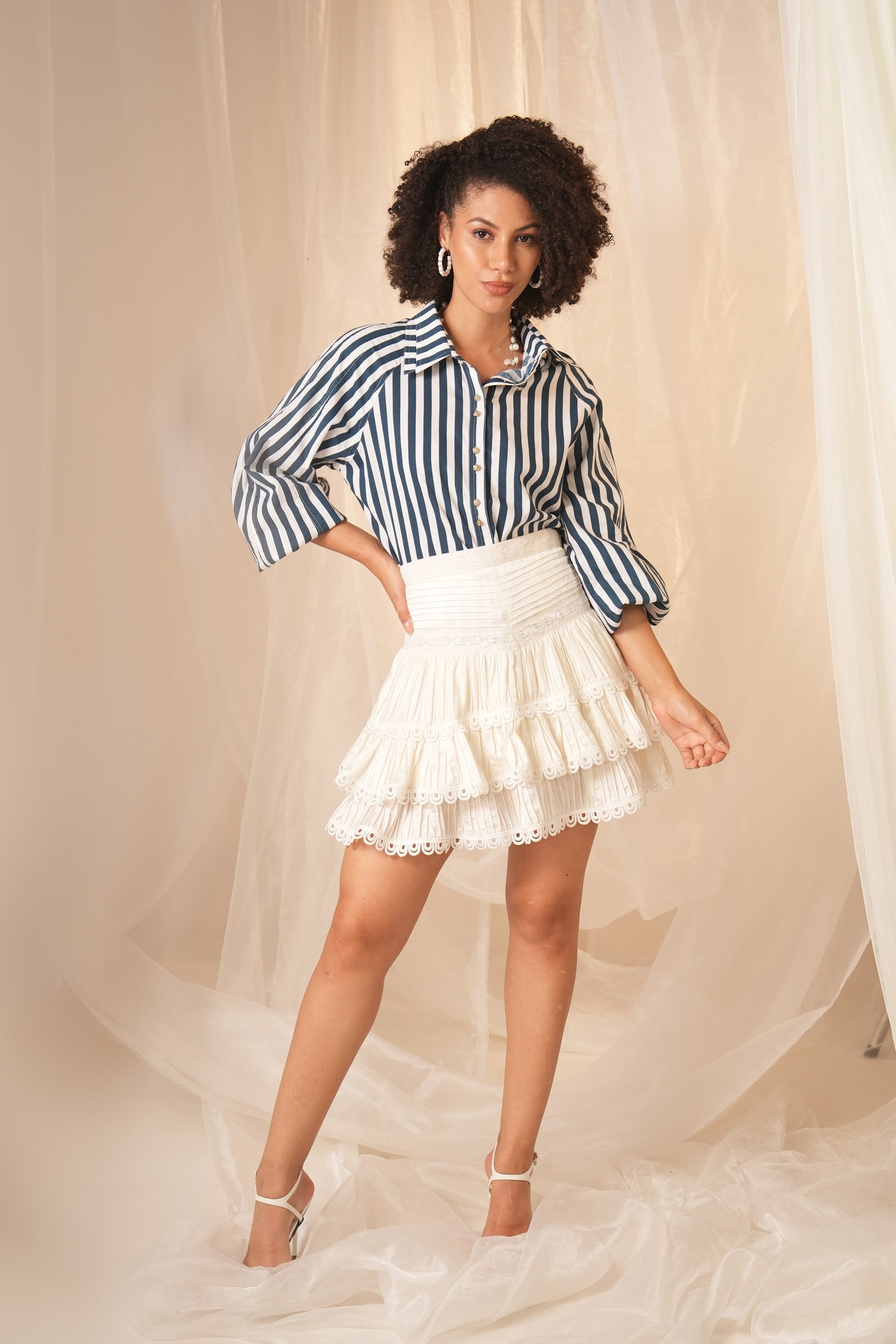 Un-Coordinated 2-Piece  Set – Stripes & Solid