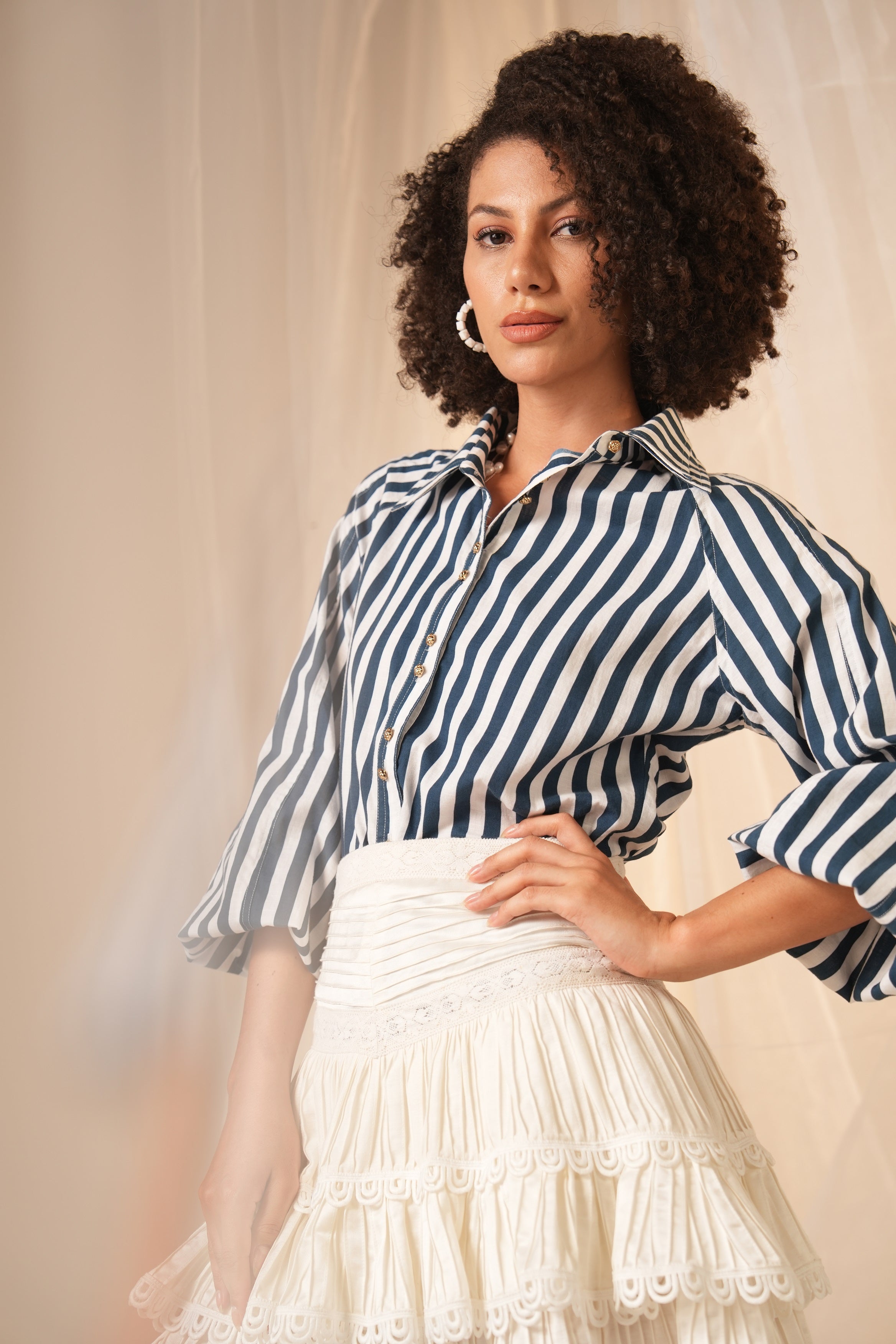 Un-Coordinated 2-Piece  Set – Stripes & Solid