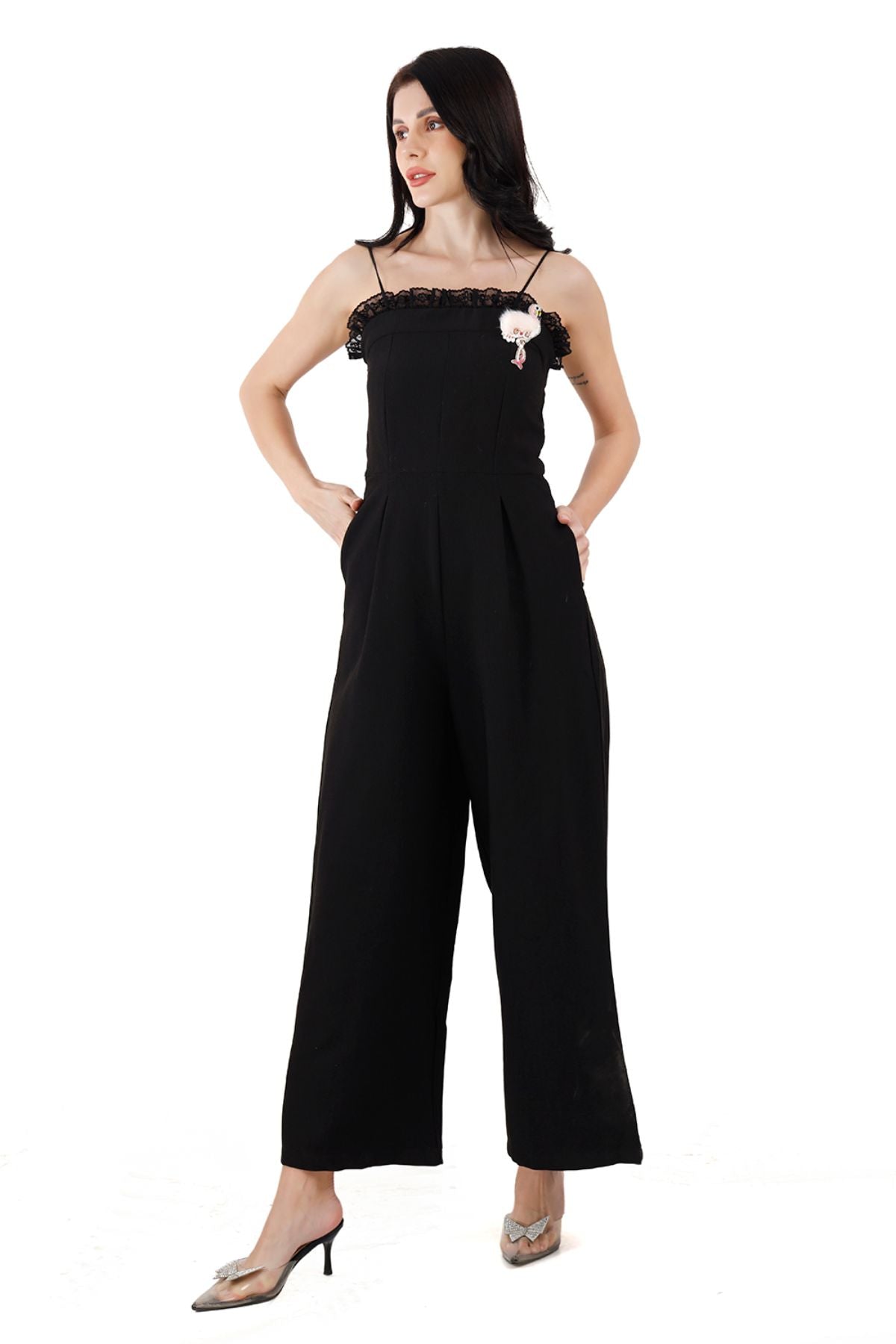 Black Bustier Jumpsuit