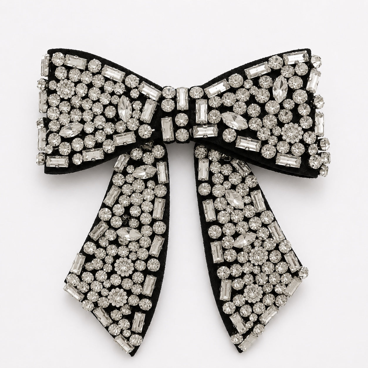 Crystal Bow Brooch